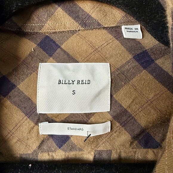 Billy Reid Brown Plaid Button-Up Shirt - Size Small - Picture 7 of 7